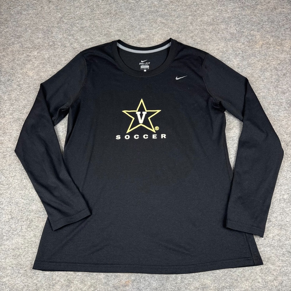 Nike Dri Fit Vanderbilt Commodores Soccer Long Sleeve T-Shirt Womens Large L